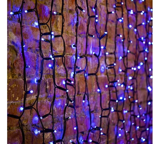 Светодиодная гирлянда NEON-NIGHT Дождь постоянное свечение 2х1.5м 360 LED синий 237-123