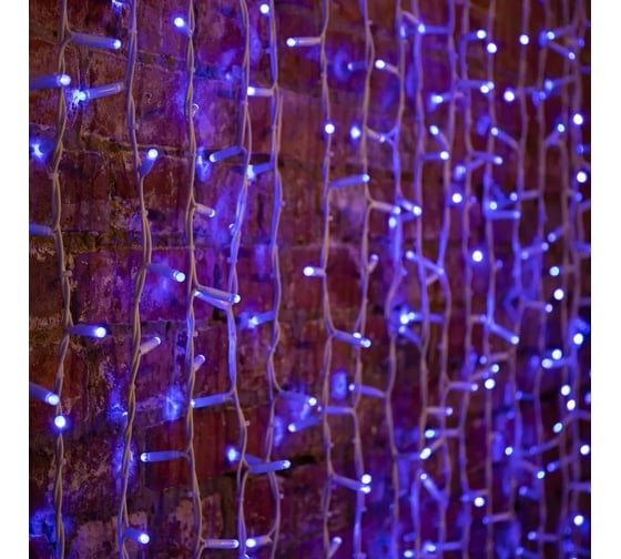 Светодиодная гирлянда NEON-NIGHT Дождь постоянное свечение 2х1.5м 360 LED синий 237-113