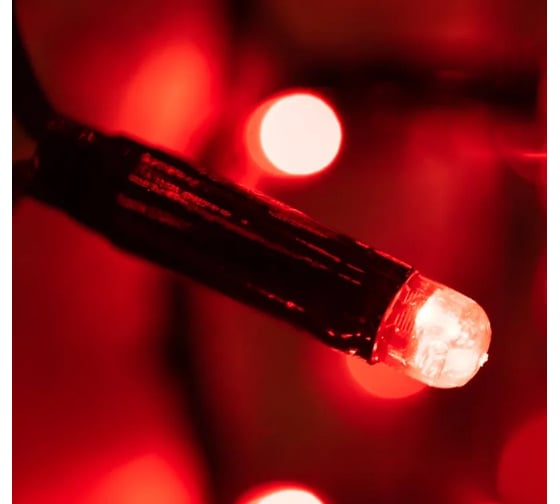 Гирлянда Neon-Night Занавес 2х1,5 м, 360 LED красный, черный каучук, IP67 237-122