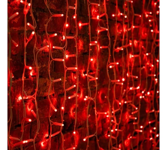 Светодиодная гирлянда NEON-NIGHT Дождь постоянное свечение 2х3м 760 LED красный 237-132