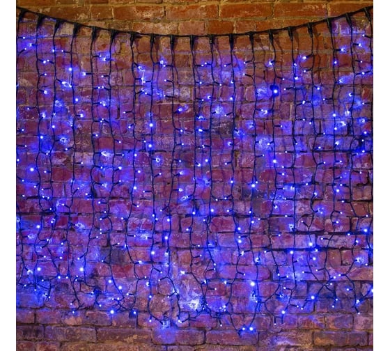 Светодиодная гирлянда NEON-NIGHT Дождь постоянное свечение 2х3м 760 LED синий 237-143