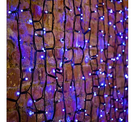 Светодиодная гирлянда NEON-NIGHT Дождь постоянное свечение 2х3м 760 LED синий 237-143