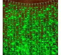 Светодиодная гирлянда NEON-NIGHT Дождь постоянное свечение 2х3м 760 LED зелёный 237-134