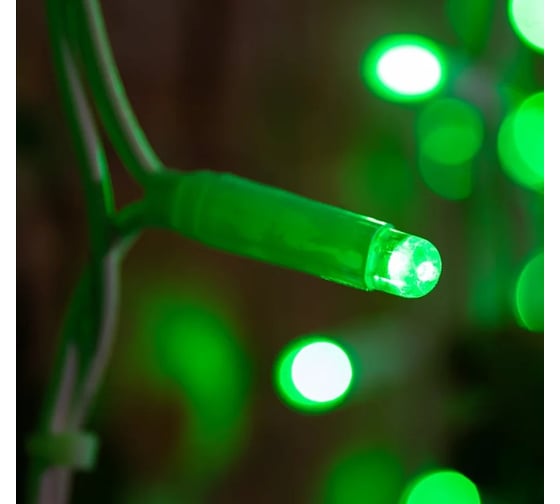 Светодиодная гирлянда NEON-NIGHT Дождь постоянное свечение 2х3м 760 LED зелёный 237-134