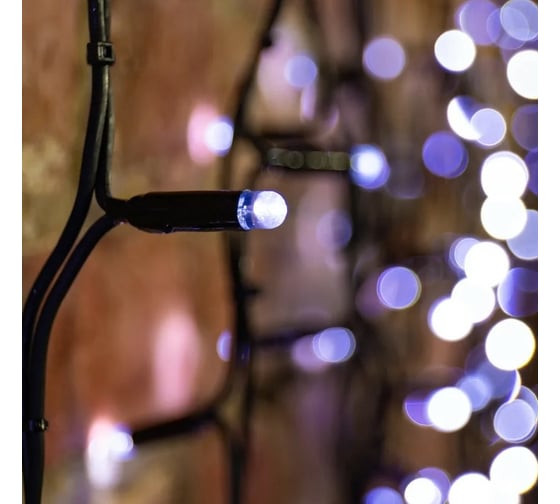 Гирлянда Neon-Night Занавес 2х3м, 760 LED белый, черный каучук, IP67 237-145