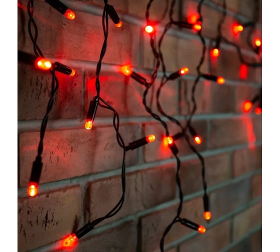 Светодиодная гирлянда NEON-NIGHT Бахрома постоянное свечение 2.4х0.6м 88 LED 255-042 1