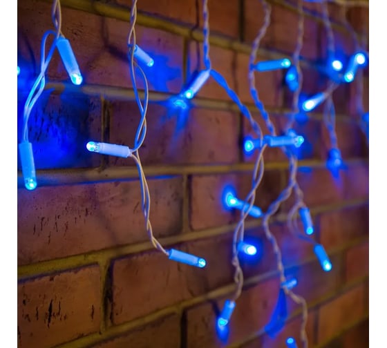 Светодиодная гирлянда NEON-NIGHT Бахрома постоянное свечение 2.4х0.6м 88LED белый 255-033