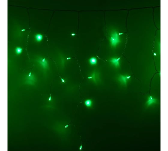 Светодиодная гирлянда NEON-NIGHT Бахрома постоянное свечение 4.8х0.6м 176 LED  зеленый 255-144 1