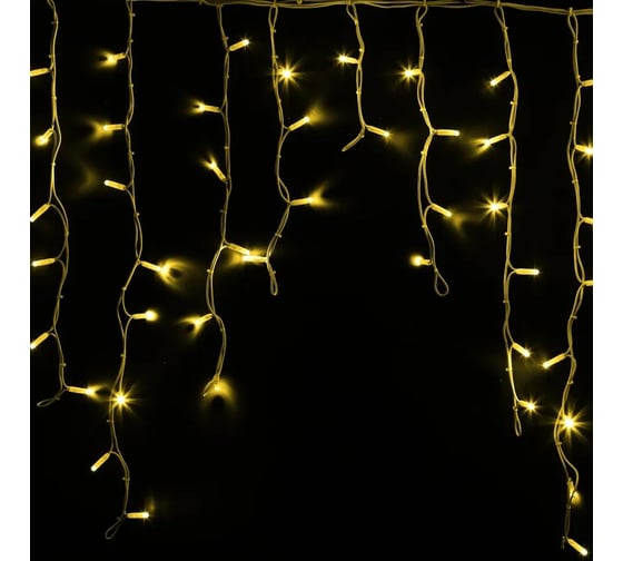 Светодиодная гирлянда NEON-NIGHT Бахрома постоянное свечение 5.6х0.9м 240 LED жёлтый 255-281