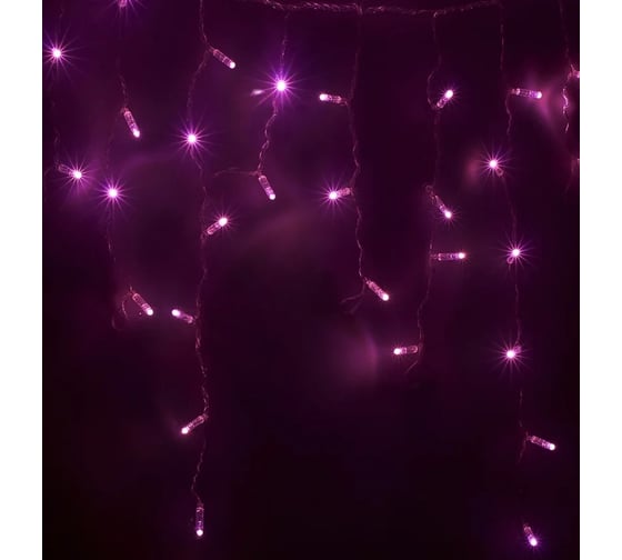Светодиодная гирлянда NEON-NIGHT Бахрома постоянное свечение 4.8х0.6м 176 LED розовый 255-148 1