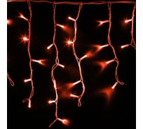Светодиодная гирлянда NEON-NIGHT Бахрома постоянное свечение 4х0.6м 128 LED красный 255-202