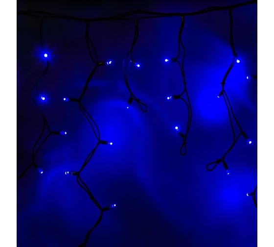 Светодиодная гирлянда NEON-NIGHT Бахрома постоянное свечение 3.2х0.6м 120 LED синий 255-213 1