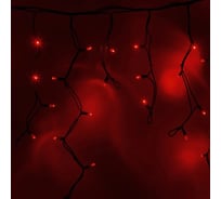 Светодиодная гирлянда NEON-NIGHT Бахрома постоянное свечение 4х0.6м 128 LED красный 255-222