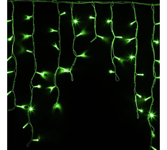 Светодиодная гирлянда NEON-NIGHT Бахрома постоянное свечение 5.6х0.9м 240 LED зеленый 255-284