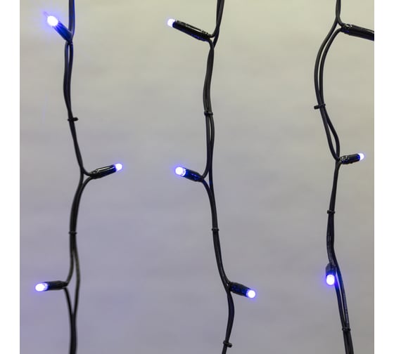 Светодиодная гирлянда NEON-NIGHT Бахрома постоянное свечение 5.6х0.9м 240 LED синий 255-243