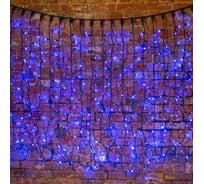 Светодиодная гирлянда NEON-NIGHT Дождь постоянное свечение 2х6м 1500 LED синий 237-163