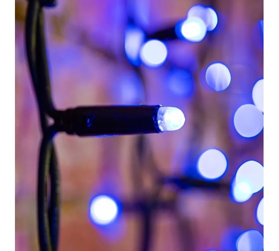 Светодиодная гирлянда NEON-NIGHT Дождь постоянное свечение 2х6м 1500 LED синий 237-163