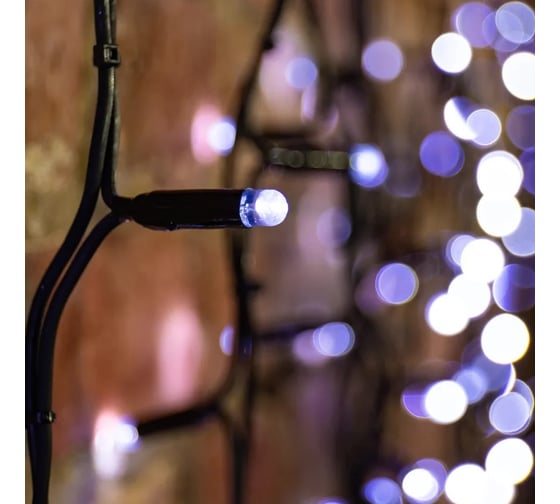 Светодиодная гирлянда NEON-NIGHT Дождь постоянное свечение 2х6м 1500 LED белый 237-165