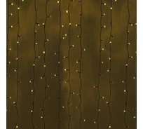 Светодиодная гирлянда NEON-NIGHT Дождь постоянное свечение 2х6м 1140 LED, черн провод жёлтый 235-161