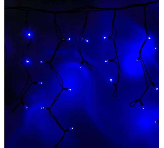 Светодиодная гирлянда NEON-NIGHT Бахрома с эффектом мерцания 5.6х0.9м 240 LED синий 255-253