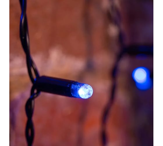 Светодиодная гирлянда NEON-NIGHT Дождь с эффектом водопада 2х6м 1500 LED, черн провод, синий 235-263