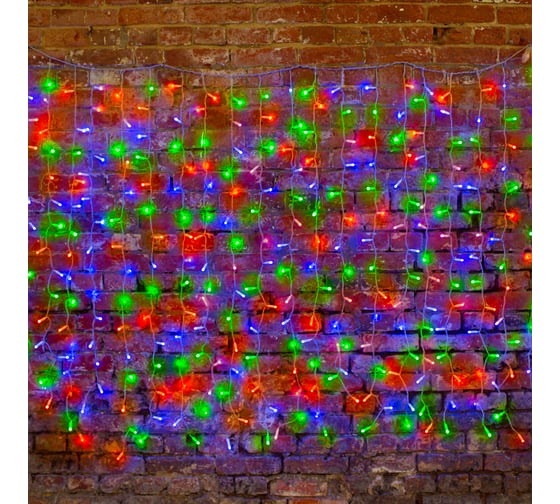 Гирлянда Neon-Night Занавес 2х1,5м, 300 LED RGB, прозрачный ПВХ, IP65, нужен контроллер 245-309