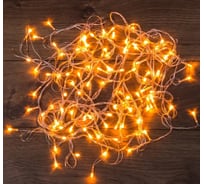 Светодиодная гирлянда-нить Neon-Night 8 режимов, 10м, 100 LED, прозрачный провод, тёплый белый 303-063