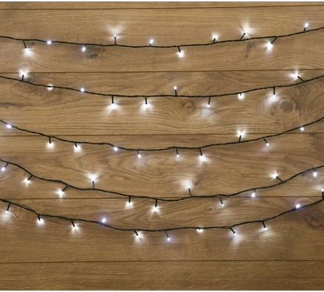 Светодиодная гирлянда-нить Neon-Night 8 реж 20м 160LED тёмно-зелёный провод белый 303-115