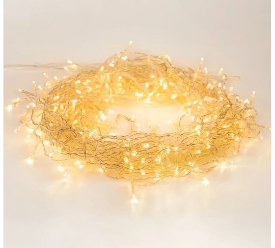 Гирлянда твинкл лайт Neon-Night 10м, 80LED тёплый белый, прозрачный провод 303-186