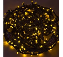 Светодиодная гирлянда-нить Neon-Night 8 режимов, 20м, 240 LED, черный каучуковый провод, жёлтый 303-321