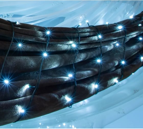 Светодиодная гирлянда-нить Neon-Night 8 режимов 20м 200 LED тёмно-зеленый провод белый 303-106