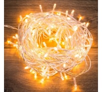 Светодиодная гирлянда-нить Neon-Night 8 режимов, 15м, 120 LED, прозрачный провод, тёплый-белый 303-196