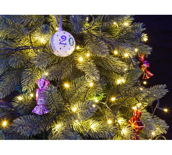 Светодиодная гирлянда-нить Neon-Night 8 режимов, 15м, 120 LED, прозрачный провод, тёплый-белый 303-196