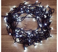 Светодиодная гирлянда NEON-NIGHT Твинкл-Лайт 8 режимов, 10м, 100 LED, тёмно-зеленый, белый 303-103