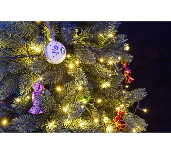 Гирлянда Нить, Neon-Night управляемая, 20м, 240 LED тёплый белый, черный каучук, IP67 303-326