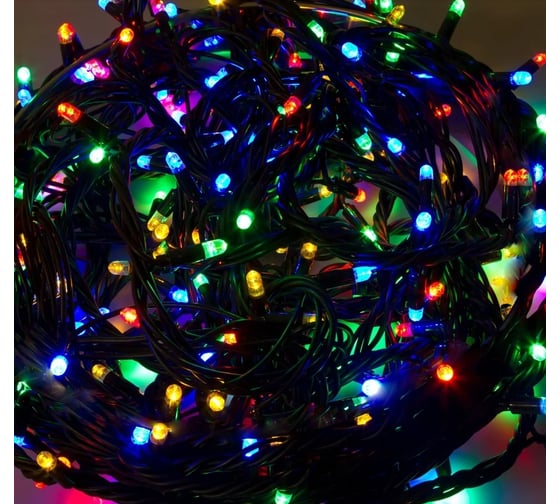 Гирлянда Нить, Neon-Night управляемая, 20м, 240 LED мультиколор, черный каучук, IP67 303-329
