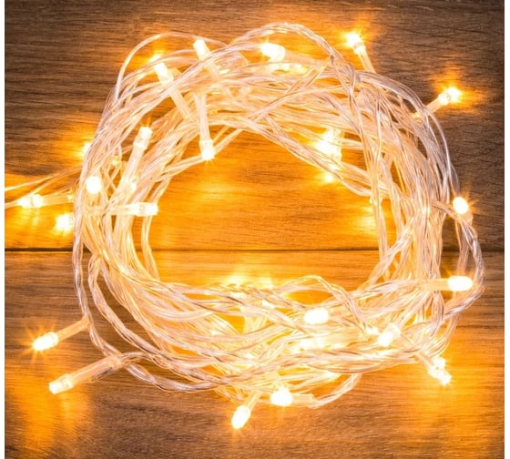 Гирлянда твинкл лайт Neon-Night 6м, 40 LED тёплый белый, прозрачный ПВХ 303-176