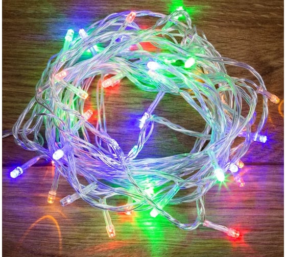 Светодиодная гирлянда-нить Neon-Night 8 режимов, 6м, 40 LED, прозрачный провод, мультиколор 303-179 1