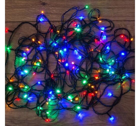 Светодиодная гирлянда-нить Neon-Night 8 режимов 15м 300 LED мультиколор 303-109