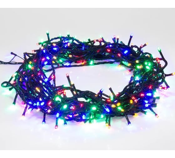 Светодиодная гирлянда-нить Neon-Night 8 режимов, 12м, 120 LED, тёмно-зеленый, мультиколор 303-105