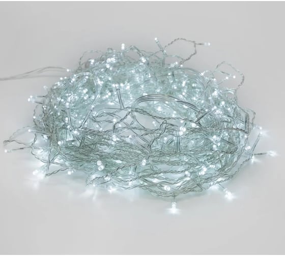 Светодиодная гирлянда-нить Neon-Night 8 режимов, 6м, 40 LED, прозрачный провод, белый 303-175