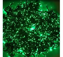 Светодиодная гирлянда NEON-NIGHT КлипЛайт 5 нитей по 20м, 665 LED, на черном проводе, зелёный 323-504