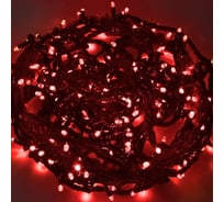 Светодиодная гирлянда NEON-NIGHT Твинкл-Лайт 8 режимов, 20м, 240 LED, черный каучуковый провод, красный 303-322