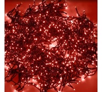 Светодиодная гирлянда NEON-NIGHT КлипЛайт 5 нитей по 20м, 665 LED, на черном проводе, красный 323-502