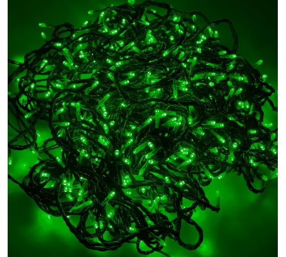 Светодиодная гирлянда NEON-NIGHT КлипЛайт 3 нити по 20м, 399 LED, свечение с динамикой, зелёный 323-304