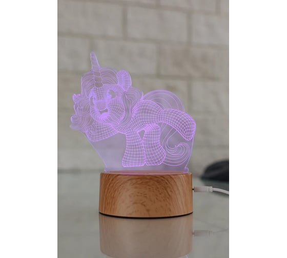 Светодиодный 3D светильник GLANZEN RPD-3D-RGB-PONY КА-00008051