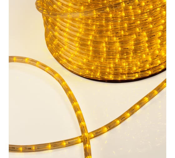 Светодиодный гибкий шнур NEON-NIGHT Дюралайт бухта 100м 24 LED/метр, цвет свечения: жёлтый 121-321-4