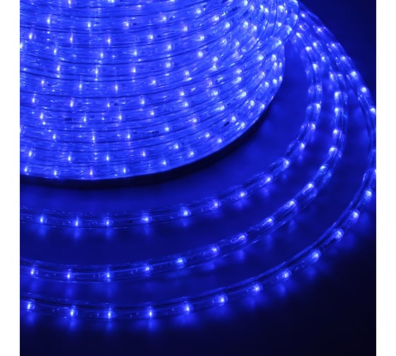 Гибкий шнур Neon-Night Дюралайт, двухжильный, 230В, 13мм, 24 LED/м, синий, бухта 100м 121-123-4