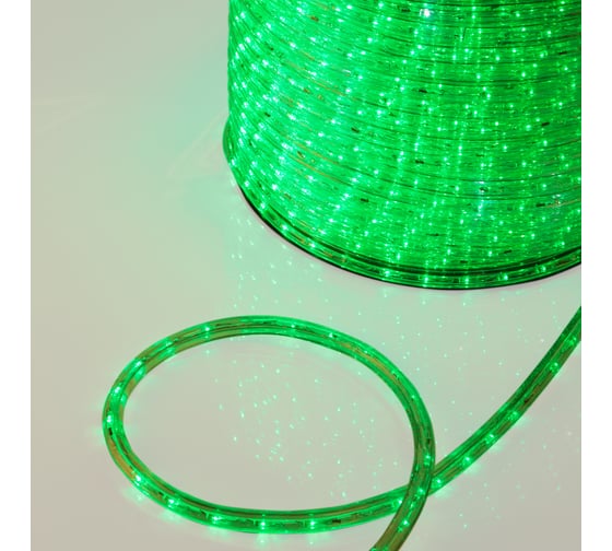 Гибкий шнур Neon-Night Дюралайт, 36 LED/м, зелёный, свечение с динамикой, бухта 100м 121-324