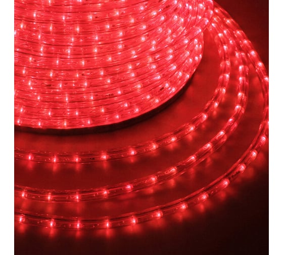 Гибкий шнур Neon-Night Дюралайт, 36 LED/м, красный, свечение с динамикой, бухта 100м 121-322